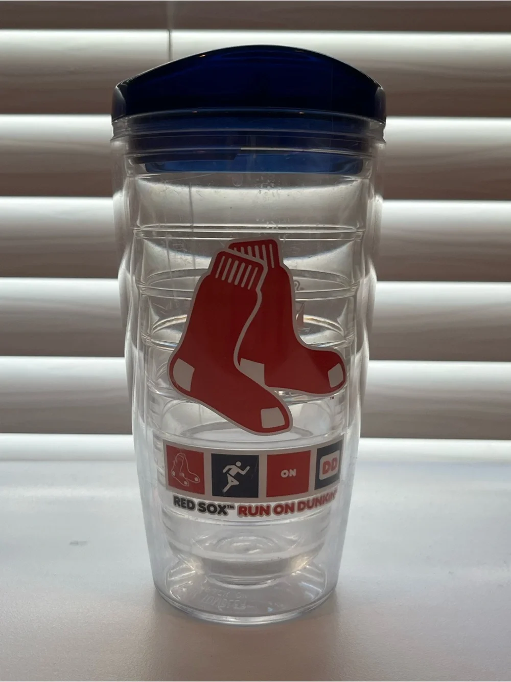 Boston Red Sox Double Wall Tumbler - Clear with Red & Navy